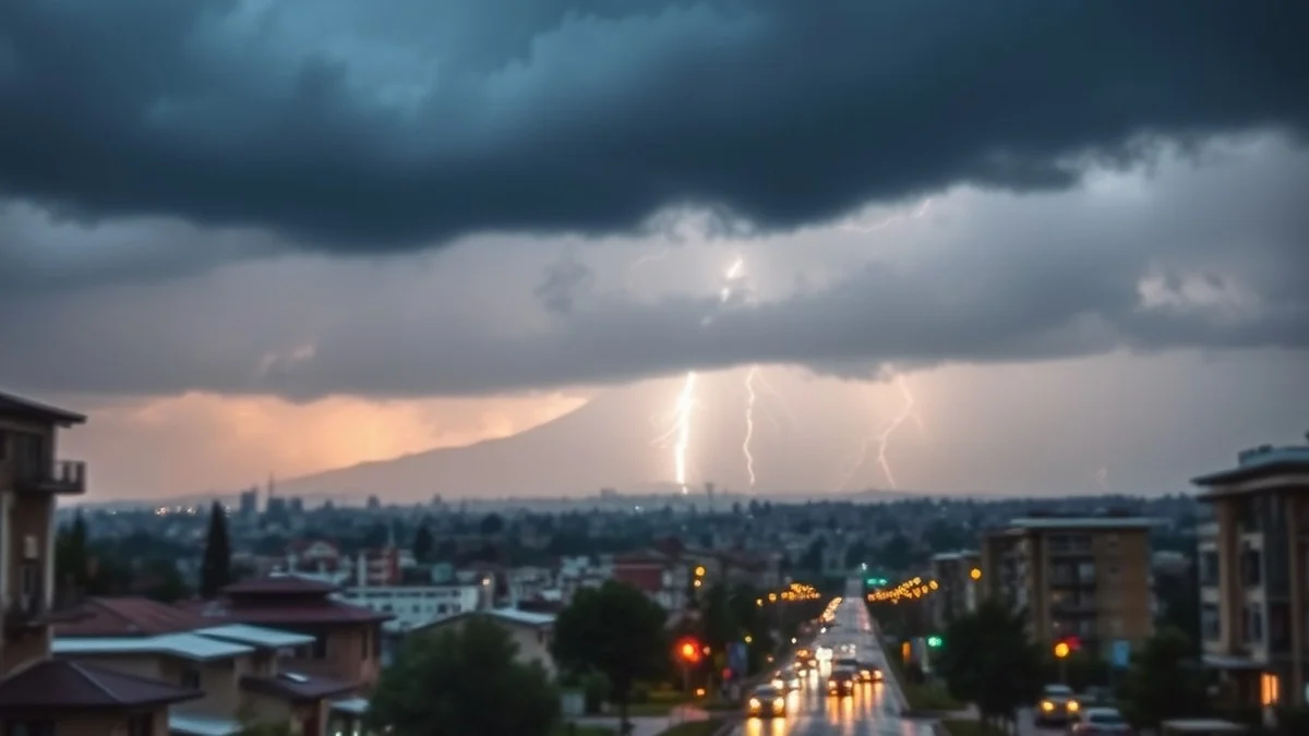 Iğdır'da Yüksek Sıcaklıkla Birlikte Gök Gürültülü Sağanak Yağış Etkili Oluyor